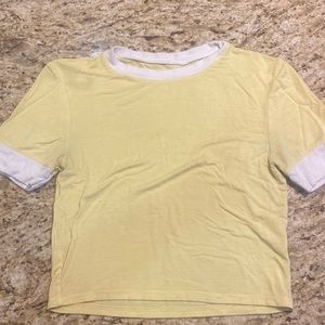 Yellow crop top